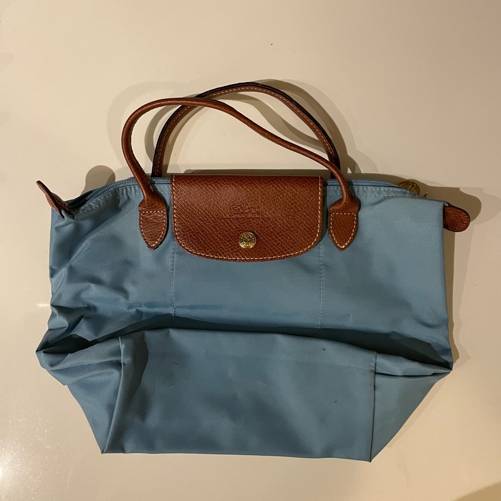 Light Blue Long Champ Mini Bag
